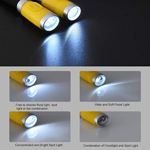 Betensh BTS-920-LI-YELLOW Rechargeable 4 Led Book Light Bright Neck Hug Light, Reading Lights For Reading In Bed, 3 Brightness Levels, Flexible Soft Rubber Arms thumb #1