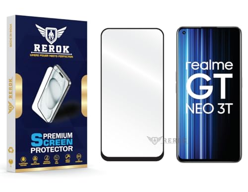 Image of Gorilla Tempered Glass Screen Protector Compatible with Realme GT Neo 3T [Pack of 1] | Edge-to-Edge, Bubble-Free, Case Friendly, Easy Installation Kit