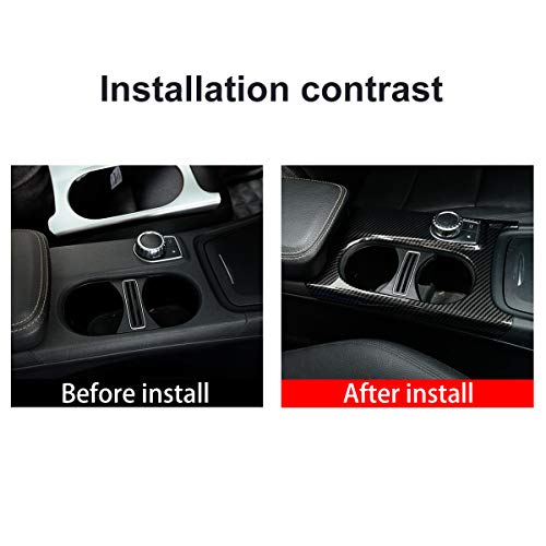 Cubre porta vasos interior en fibra de carbono para Mercedes Benz miniatura 2
