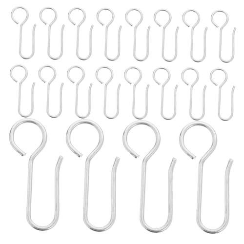 BAZEITFLOW 30 Piezas Ganchos Metálicos S para Cortinas de Pequeño Instalación Rápida y Fácil Diseño Antienganche para Rieles de Cortinas Hogar Oficina y Hotel