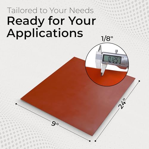 Image of Exactly Rubber Red Commercial Grade Silicone Sheet - 1 /8 x 9 inch x 24 inch 60A Durometer, Made in The USA