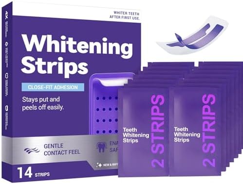Lila Teeth Whitening Strips, Bleaching Zahnaufhellung-Streifen in 14 Tagen, Einfachen Aufhellen Zähne für Schnelles Entfernen Aller Flecken und Sie Sich Schnell Weiße Zähne