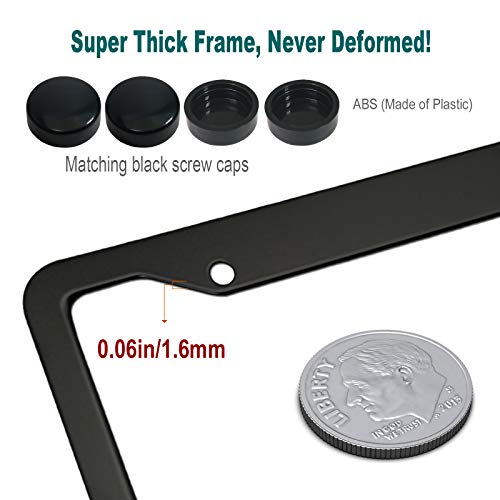 Aootf XE-FRAME Black Aluminum License Plate Frames- Heavy Duty Car Tag Cover thumb #2