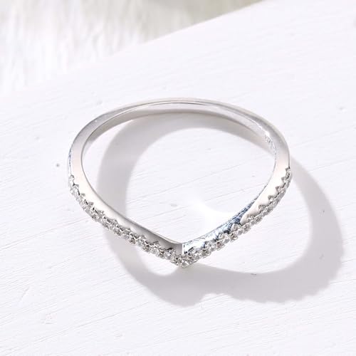 925 Sterling Silver Ring Cubic Zirconia Statement Wedding Band Ring for Women Valentine's Jewelry Gifts2