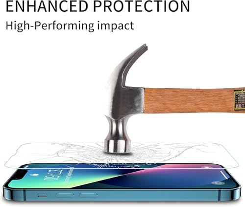 Image of AIBEX Tempered Glass for Apple iPhone 13 Pro Max /Apple iPhone 14 Plus | 9H Hardness | Anti-Glare & Anti-Fingerprint | Water Resistant | Edge-to-Edge Full Screen Protector | Bubble-Free Installation