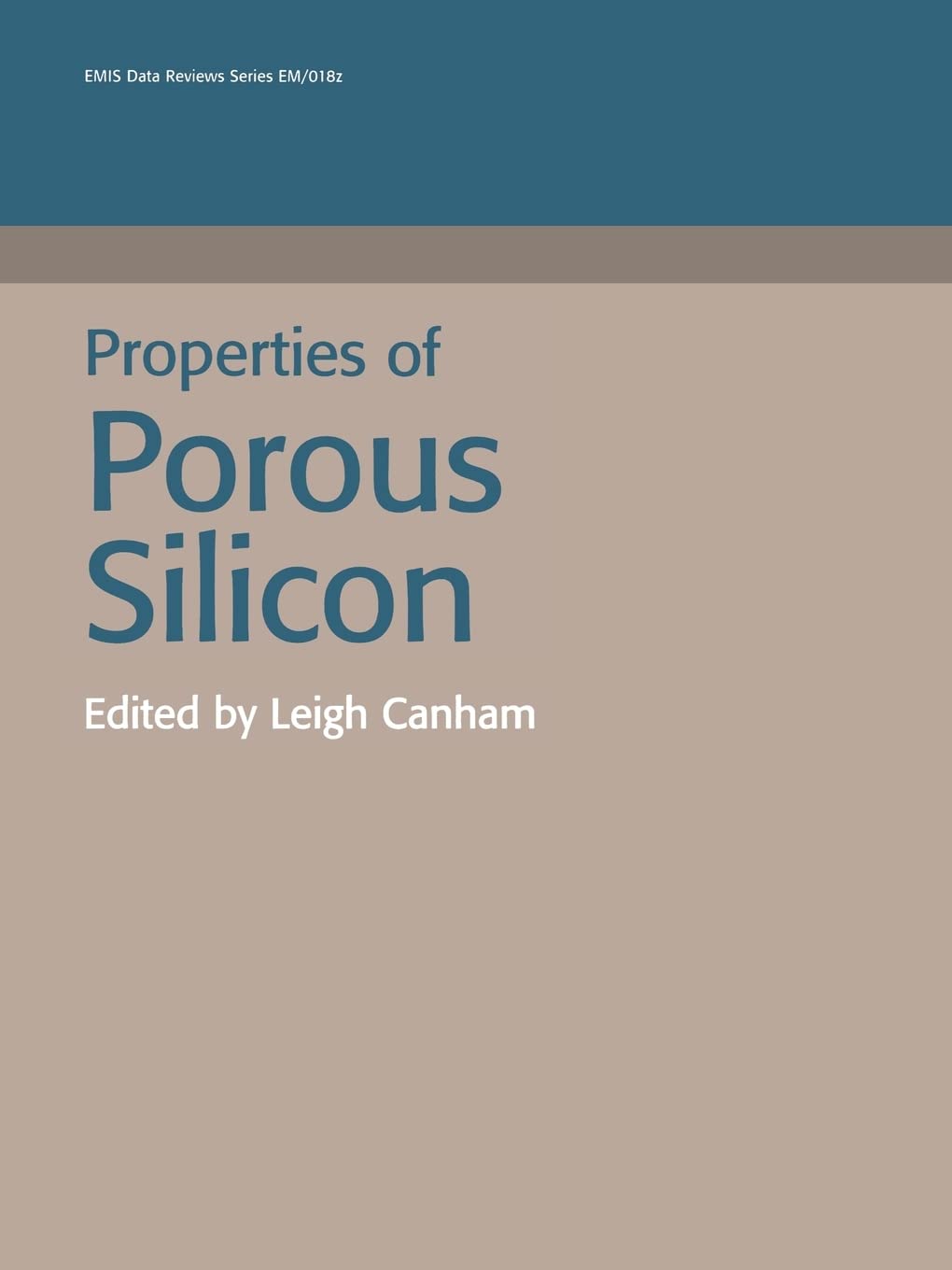 Buy Properties of Porous Silicon (Emis Datareviews) — BookShops.in