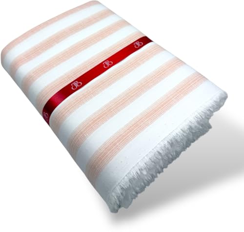 Image of JHABAK'S Unstitched Striped Shirt Fabric for Men - Cotton Linen Blend Lining Material - Shirt and Kurta Piece Cloth