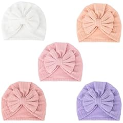 5 Pack Bow Hats E 3-12 Months