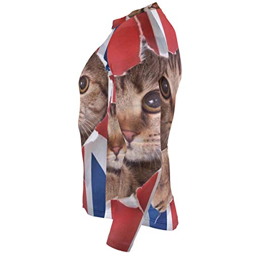 SLHFPX Britains Cat Mens Cycling Jersey Jacket Long Sleeve Road Cycle Skinsuits Outfit - Thumbnail 4