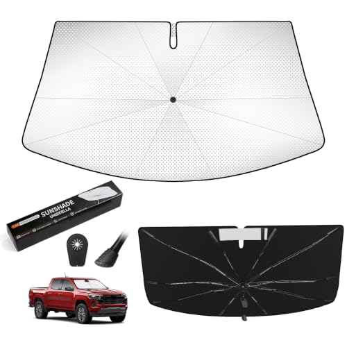 Veenjoy Windshield Sun Shade Umbrella Custom Fit Chevrolet Colorado 2023-2026 Foldable UV Protection...