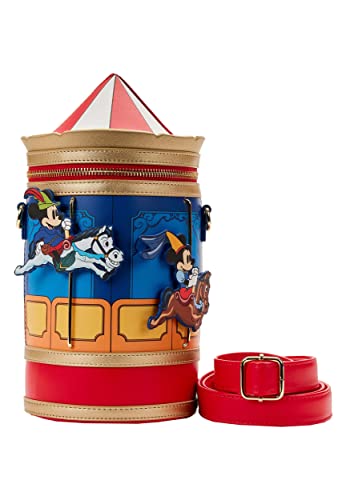 Loungefly Disney Brave Little Tailor Mickey and Minnie Mouse Carousel Crossbody Bag
