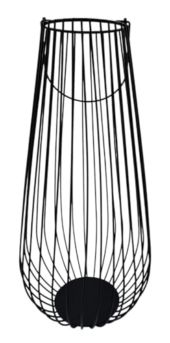 Laterne Windlicht Metalllaterne 25x50 cm Windlicht Kerzenhalter Gartenlampe schwarz