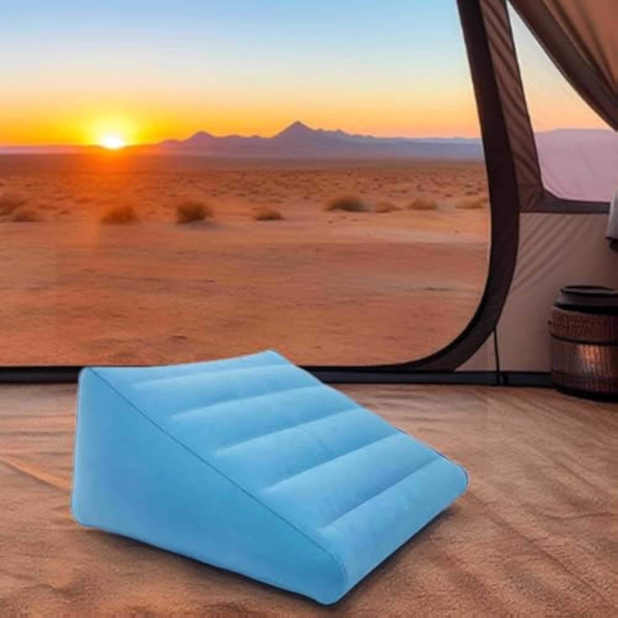 Inflatable Wedge Pillow for Travel, Soft Bed Pillow