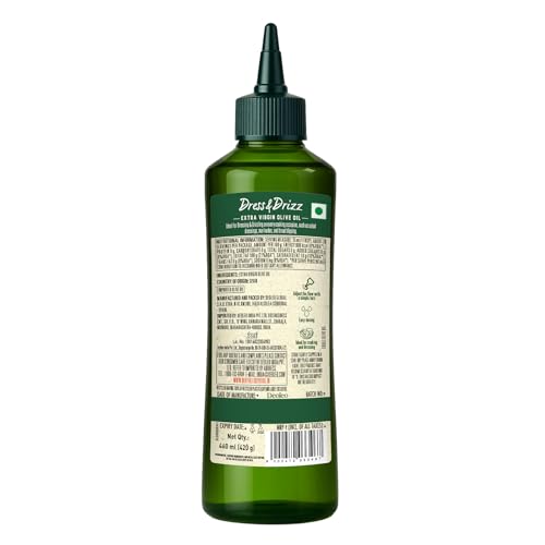 Image of Bertolli Dress & Drizz Extra Virgin Olive Oil 460ml | Easy Squeeze & Dosage Control | Cold Extracted for Rich & Bold Taste | World's No. 1 Olive Oil Brand