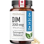 DIM Supplement 200 mg | Estrogen Balance for Women & Men | Hormonal Acne, Hormone Balance, PMS, Bloating, Menopause, & Antioxidant Support | Canadian Made, Vegan, Soy-Free Diindolylmethane | 120 Ct