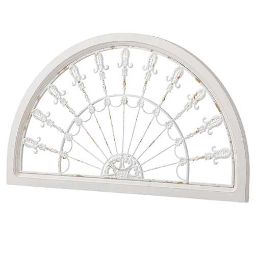 Sintosin Vintage White Arched Wrought Iron Wall Decor 17 X 30 Inc...