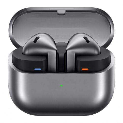 Samsung Galaxy Buds3 with Galaxy AI, Wireless Earbuds, Noise Cancelling, Bluetooth, 360 Audio, Silver, 2 Year Samsung Extended Warranty (UK Version)