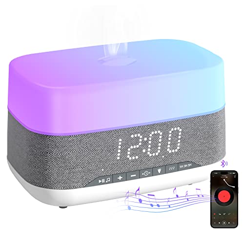 Lovaroma Essential Oil Diffuser, Aroma Diffuser With Bluetooth Speaker Alarm Clock - 300Ml Defuser Cool Mist Humidifier With 7 Colors Lights 5 Timer Diffusers For Essential Oils Large Room Home Office #TOP30