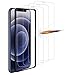 ANKENGS Verre Trempé Compatible avec iPhone 12/12 Pro (6.1 Pouces) [4 Pièces], Compatible avec iPhone 12/12 Pro Verre Trempé Protecteur D'écran, [sans Bulles][Dureté 9H][Anti-Rayures]