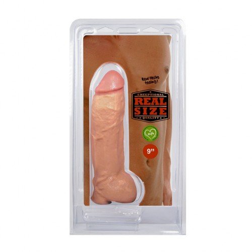 Gode Real Man Size 23 x 6 cm avec ventouse de fixation stable