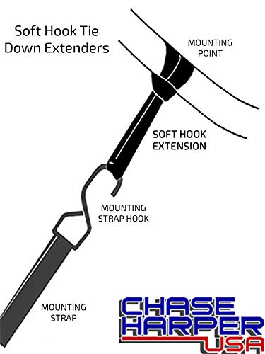 Chase Harper USA - Extensores de amarração de gancho macio da série Powersport 2020 - 2,54 cm de lar