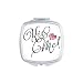 Kiss Me Heart Quote Handwrite Mirror Square Portable Hand Pocket Makeup