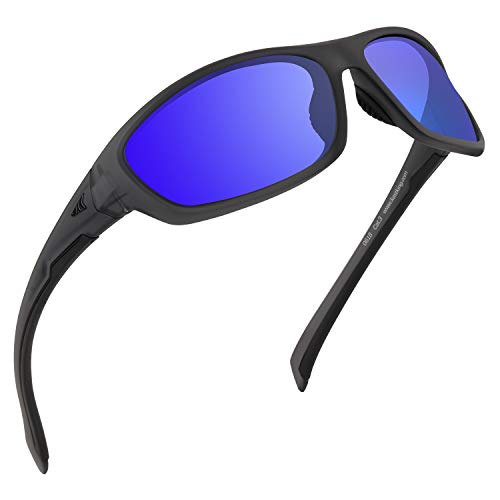 KastKing Hiwassee Polarized Sport Sunglasses for Men and Women, Matte Smoke Crystal Frame,Smoke
