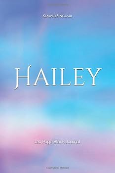 Paperback Hailey: 120 Page Blank Journal Book