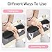 Subay Nail Arm Rest, Foldable PU Leather Manicure Hand Rest for Acrylic Nails Cushion Hand Holder, Nail Arm Rest Pillow Nail Art Tool for Nails Tech Manicure Pedicure Salon Home Use - Black