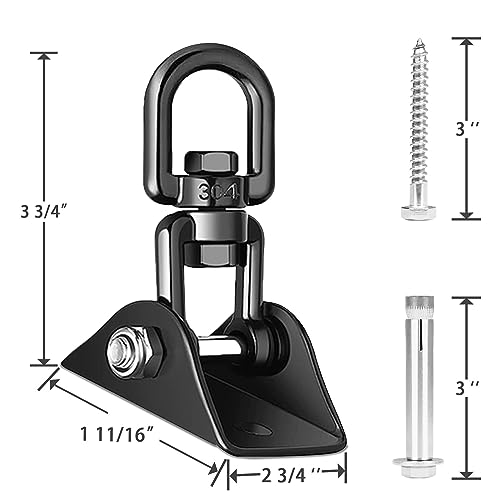 Image of Heavy Duty Swing Hangers for Wooden Sets 2000 LB Capacity Hammock Hanger 360 Swivel Stainless Steel Swing Hardware Accessories 1 Packs for Porch Playground Yoga Heavy Bag