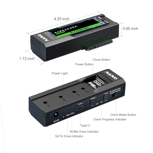MAIWO K10635N tipo C 10Gbps a duplicador de discos SATA miniatura 5