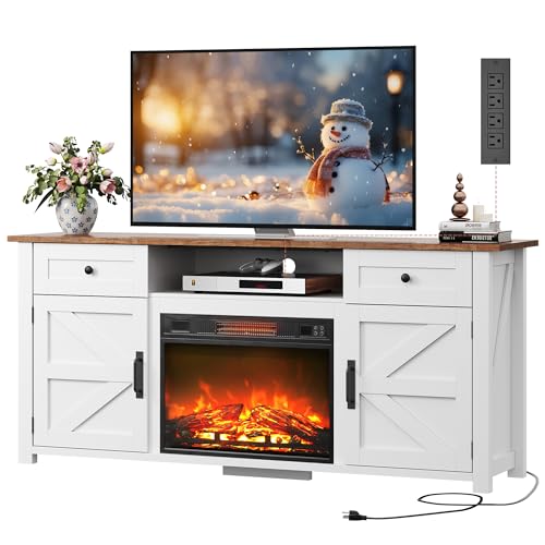 WLIVE Electric Fireplace TV Stand for 65 75 inch TV,