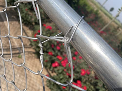 HITTITE 100-Pack Chain Link Fence Dog Fence Slats Hook,Repair Aluminum Wire Ties for Chain Link Fence and Dog Fence, Metal Wire Ties for Dog Fence, Chain Link Hook 7-9/10" Long, Diameter 13.5gauge. - Thumbnail 5