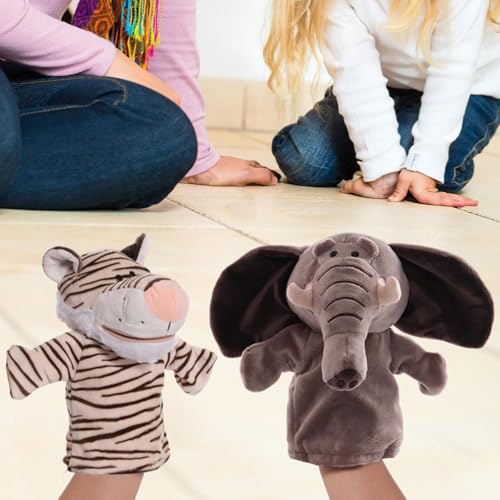 Amagogo 2 Peças de Pelúcia Animal Fantoches de Mão Fantoches de Mão Brinquedos de Faz de Conta Brinq