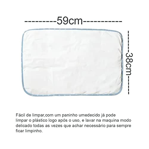 Trocador de Bebe Zig Zag Cinza e Branco Soninho de Bebê