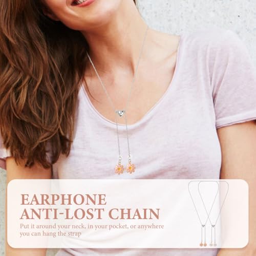 Image of Hemobllo Wireless Earphone Chain Anti-Lost Earpiece Holder Lightweight Necklace for and Earbuds Glasses Accessory 15In for Women