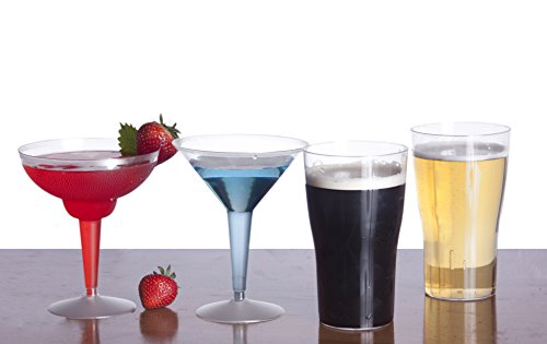 Party Essentials N161021 Hard Plastic Party Cups/ Pint Glasses, 16-Ounce Capacity, Clear (Case Of 120) #TOP4