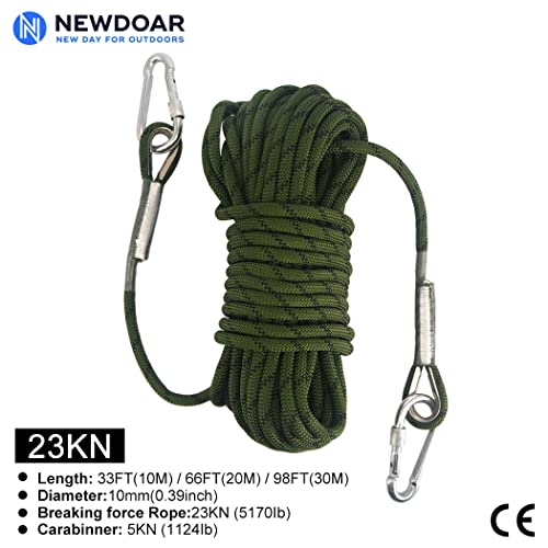 NewDoar 18KN Static Climbing Rope 10mm(3/8in) Accessory Cord Equipment 33FT(10M) - Image 2