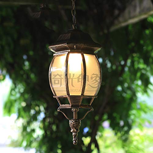 Lustre extérieur en aluminium de prestige et verre style lanterne