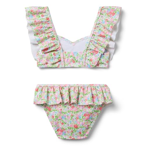 Janie and Jack Girls' Ditsy Floral Ruffle Two Piece Swim (Toddler/Little Big Kid)2