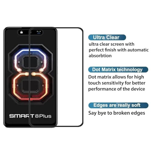 Image of DD SON (Black 11D Tempered Glass for Samsung, Redmi etc (Q-Infinix Smart 8 Plus 5G)