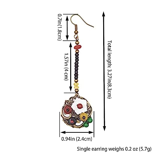 Vintage Boho Dangle Earrings Round Bronze Drop Long Dangling Earrings For Women Girls #TOP3
