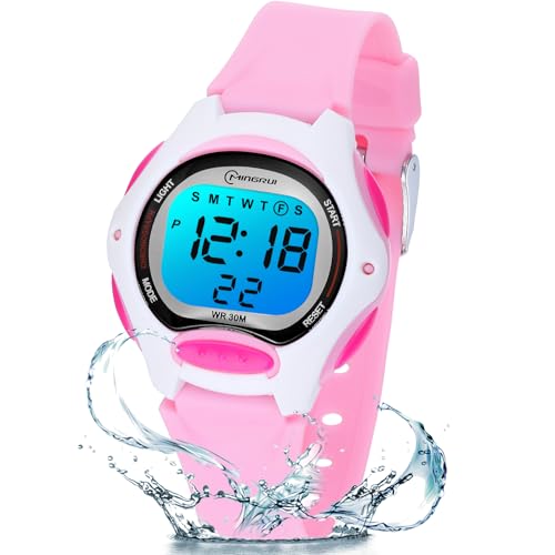 Edillas Kids Watches Digital for Boys,7 Colors Waterproof Wrist Watches for Child Sport Outdoor Multifunctional Wrist Watches with Stopwatch/Alarm Watch for Kids Ages 4-12