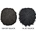 SINGA HAIR Afro Curly Toupee Hair Units for Black Men Wave Hair System Replacement Mens Toupee for American African Injected PU Kinky Curl Hair Piece Unit (1B# Natural Black,6MM Afro Wave)