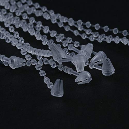 5 Inch Beaded Adjustable Loop Tie Fasteners, 1000 Pcs- Natural #TOP1