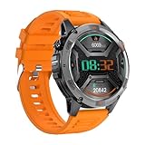 Tosuny Orologio Fitness, Smartwatch da 1,46' 100+ modalità Sport, Durata della Batteria di 7 Giorni IP68 per Corsa, Nuoto, Escursionismo, Compatibile con IOS (ORANGE)