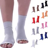 Doc Miller Ankle Compression Sleeve - Heel Brace for Heel Pain - Plantar Fasciitis Foot Wrap for Ank