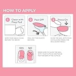 KISS imPRESS No Glue Mani Press On Nails, Color, 'Point Pink', Pink, Short Size, Squoval Shape, Includes 30 Nails, Prep Pad, Instructions Sheet, 1 Manicure Stick, 1 Mini File - Image 2
