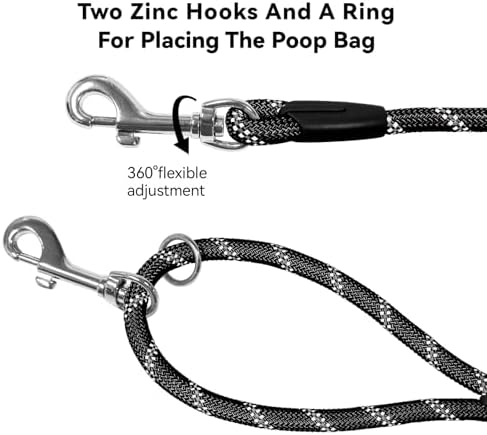 Tairro Long Dog Training Leash，Heavy Duty Reflective Rope Lead for Small Medium Large Dogs ，6FT 10FT 15FT 30FT 50FT for Training, Walking, Backyard, Camping — view 3