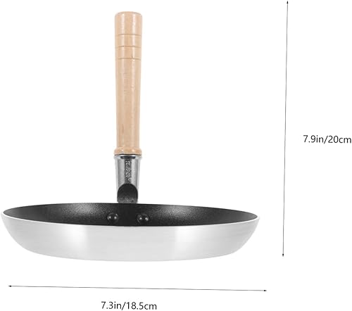Miniatura 2 de Sartén de huevo antiadherente japonés Oyakodon Mini sartén para tortilla, sartén pequeña para huevos, práctica sartén de metal, mango de aislamiento
